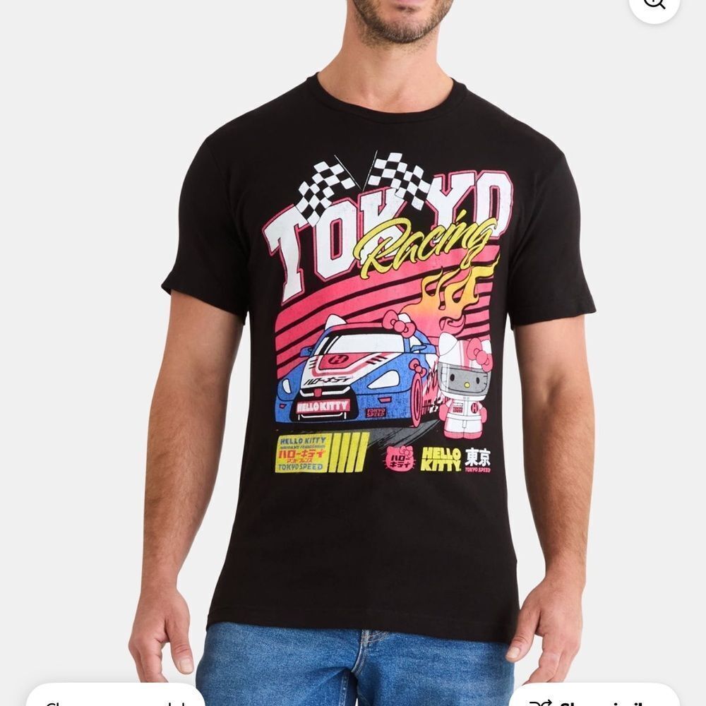 No Boundaries Black Tokyo Racing Graphic Tee
